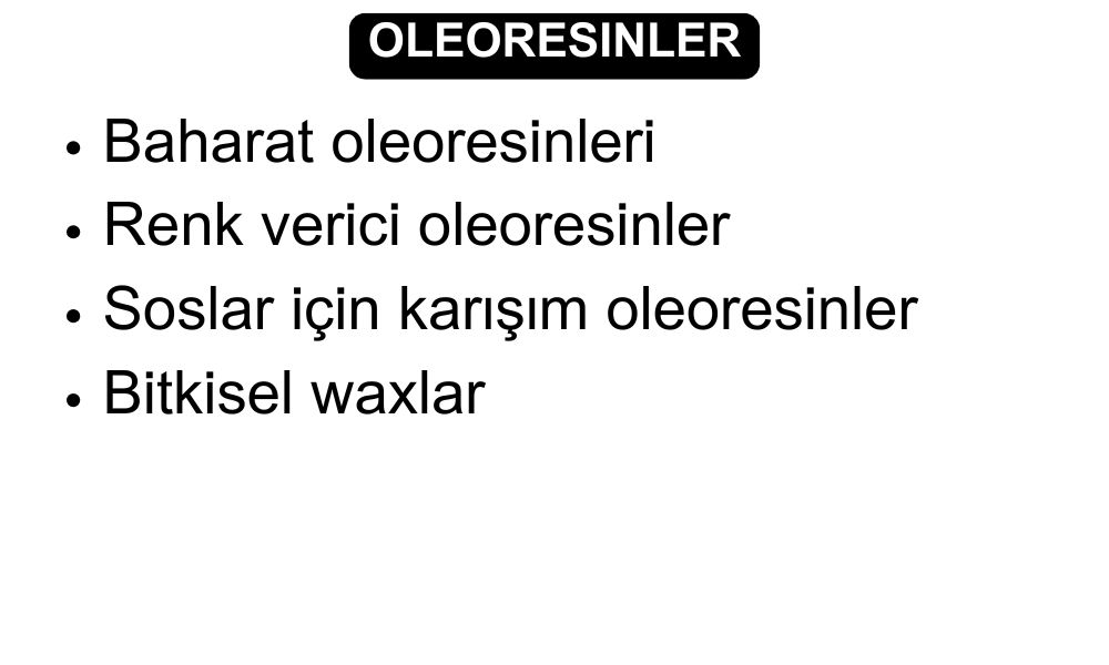 Oleoresinler