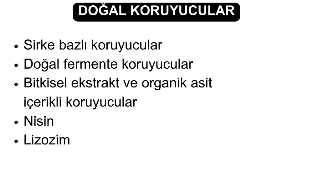 Doğal Koruyucular