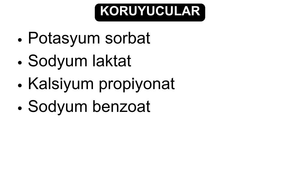 Gıda Koruyucuları